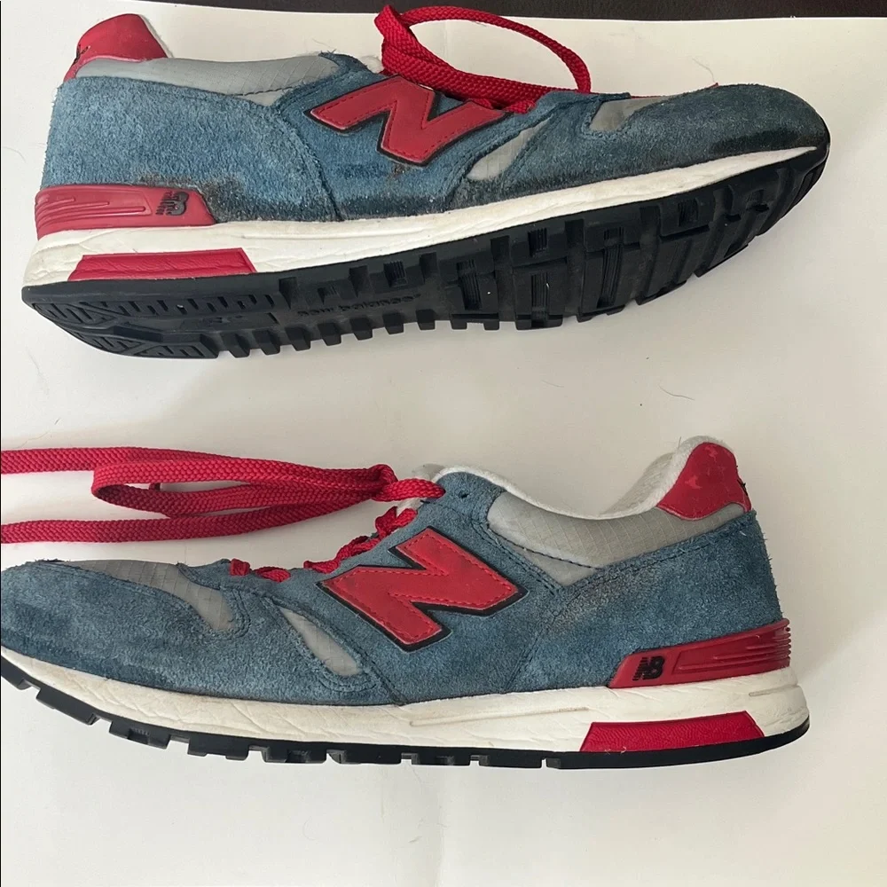 New Balance Red and Blue Gray Sneakers
